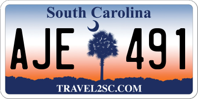 SC license plate AJE491