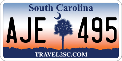 SC license plate AJE495