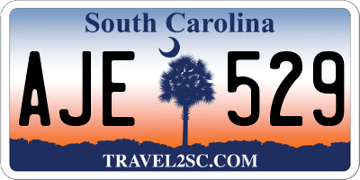 SC license plate AJE529