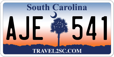 SC license plate AJE541