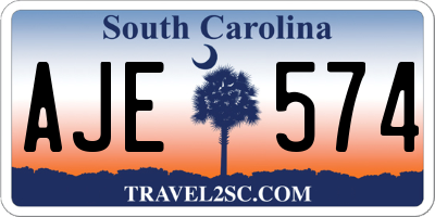 SC license plate AJE574