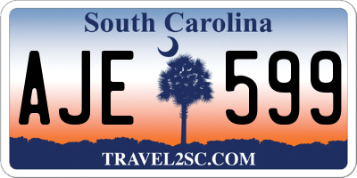 SC license plate AJE599