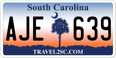 SC license plate AJE639