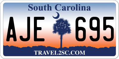 SC license plate AJE695