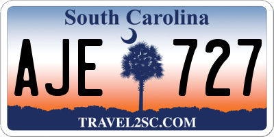 SC license plate AJE727