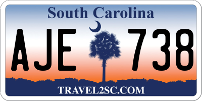 SC license plate AJE738