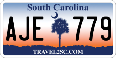 SC license plate AJE779
