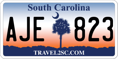 SC license plate AJE823