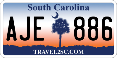 SC license plate AJE886