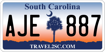 SC license plate AJE887