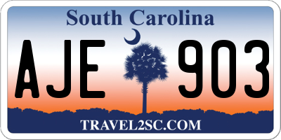 SC license plate AJE903