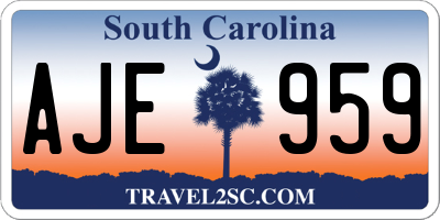 SC license plate AJE959