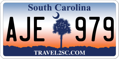 SC license plate AJE979