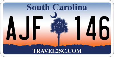 SC license plate AJF146