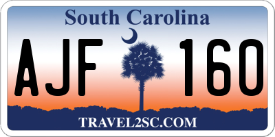 SC license plate AJF160