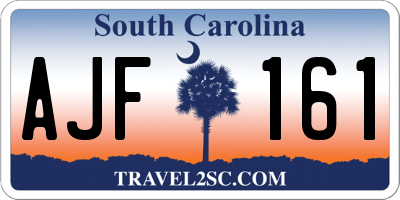 SC license plate AJF161