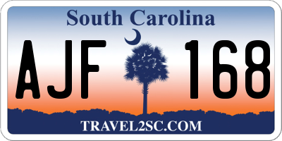 SC license plate AJF168