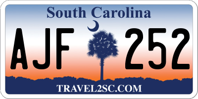 SC license plate AJF252
