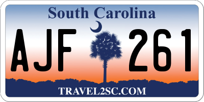 SC license plate AJF261