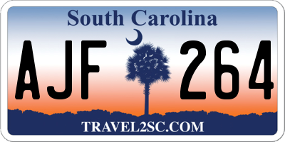 SC license plate AJF264
