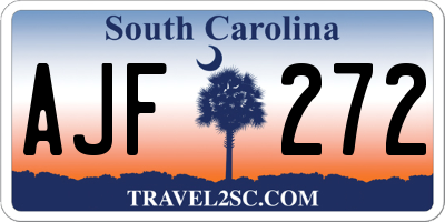 SC license plate AJF272