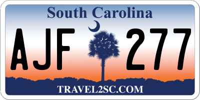 SC license plate AJF277