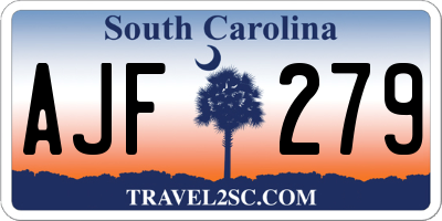 SC license plate AJF279