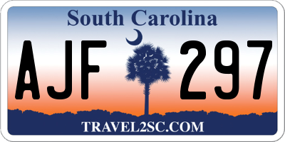 SC license plate AJF297