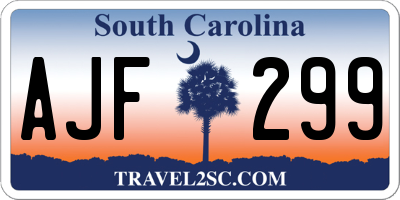 SC license plate AJF299