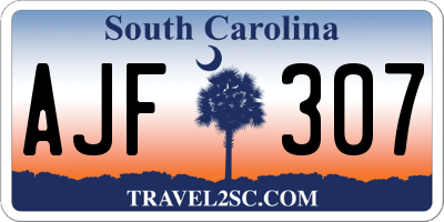 SC license plate AJF307