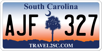 SC license plate AJF327