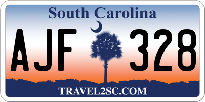 SC license plate AJF328