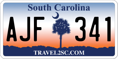 SC license plate AJF341