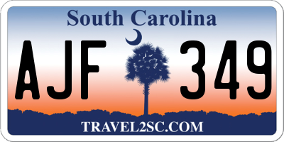 SC license plate AJF349
