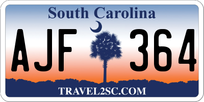 SC license plate AJF364
