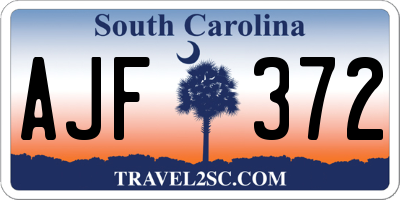SC license plate AJF372