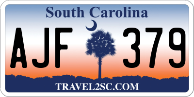 SC license plate AJF379