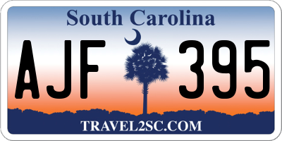 SC license plate AJF395