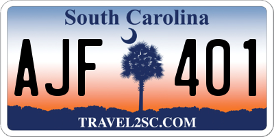 SC license plate AJF401