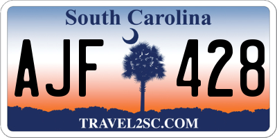SC license plate AJF428
