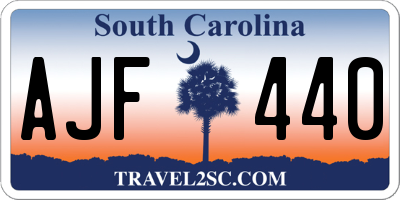 SC license plate AJF440