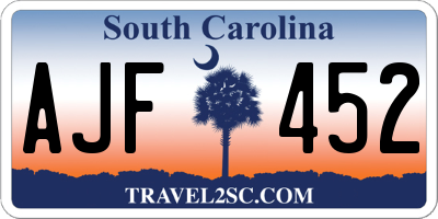 SC license plate AJF452