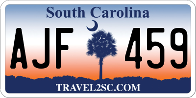 SC license plate AJF459
