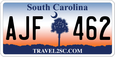 SC license plate AJF462