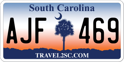 SC license plate AJF469