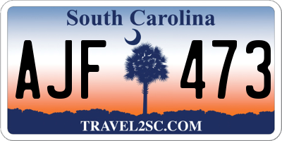 SC license plate AJF473