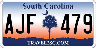 SC license plate AJF479