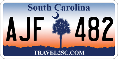 SC license plate AJF482
