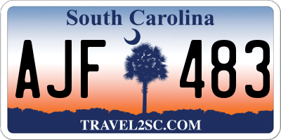 SC license plate AJF483