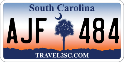 SC license plate AJF484